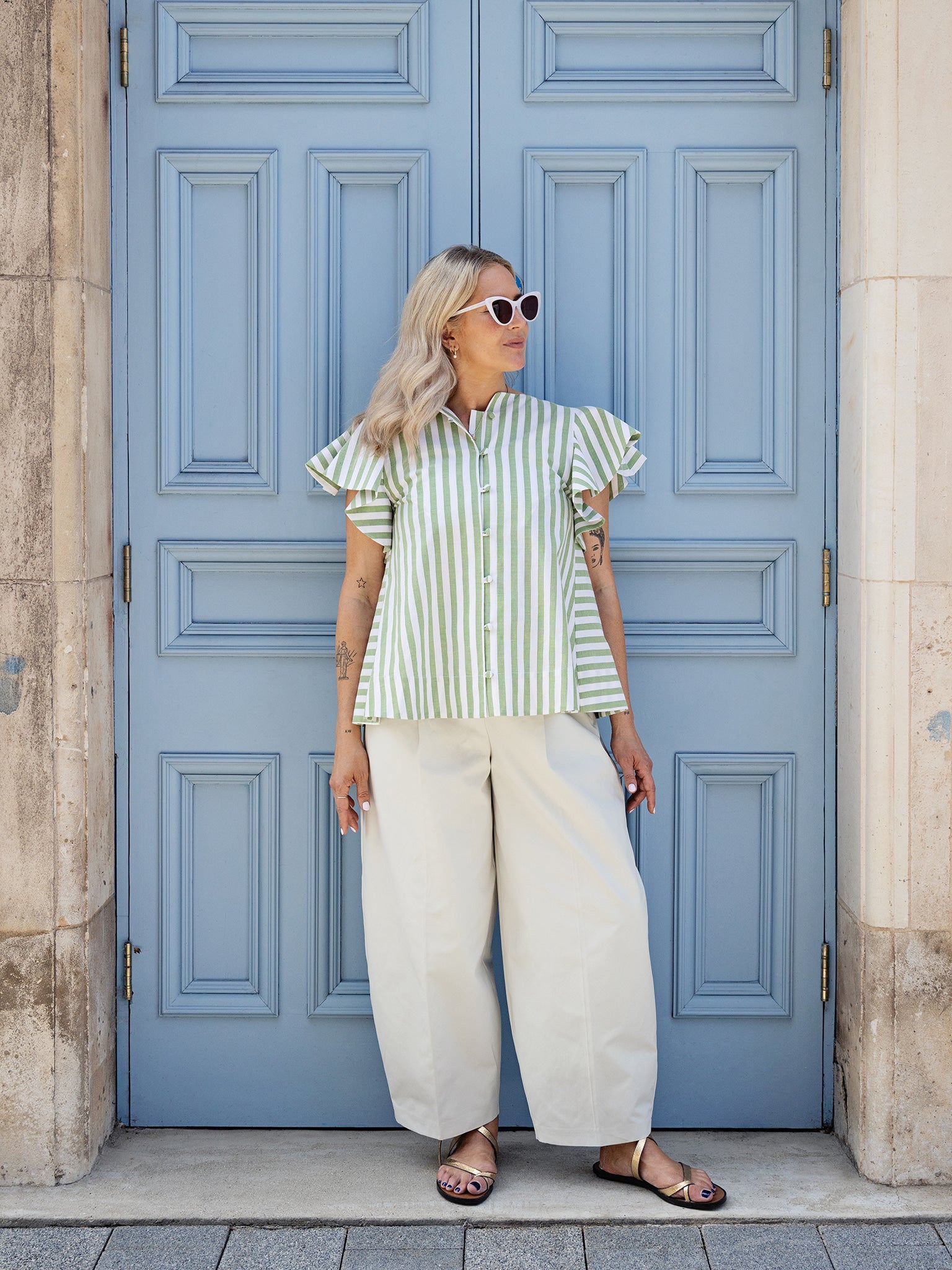 Love, Anna & Attique Ruffle top