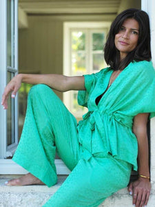 Silk jacquard robe Set
